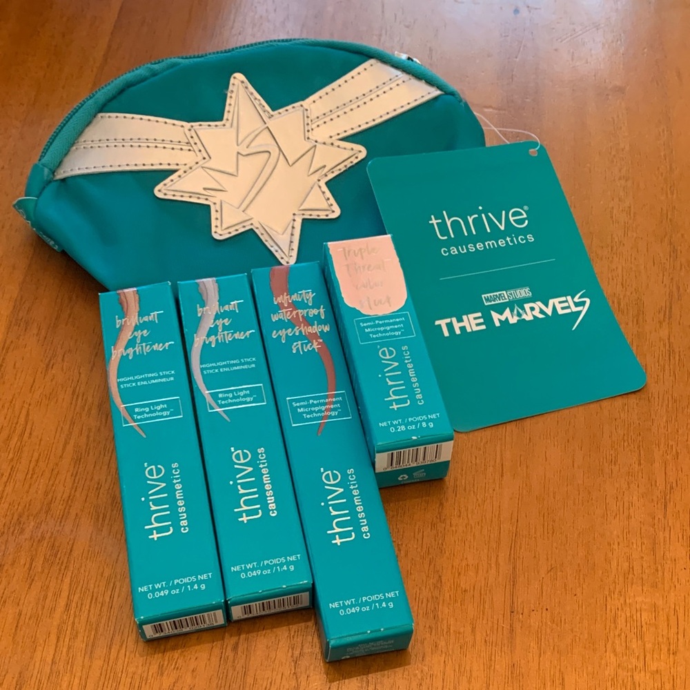 Hot deal-Thrive Causemetics Teal Set-eyeshadow and cheek stick, eye brighteners.
